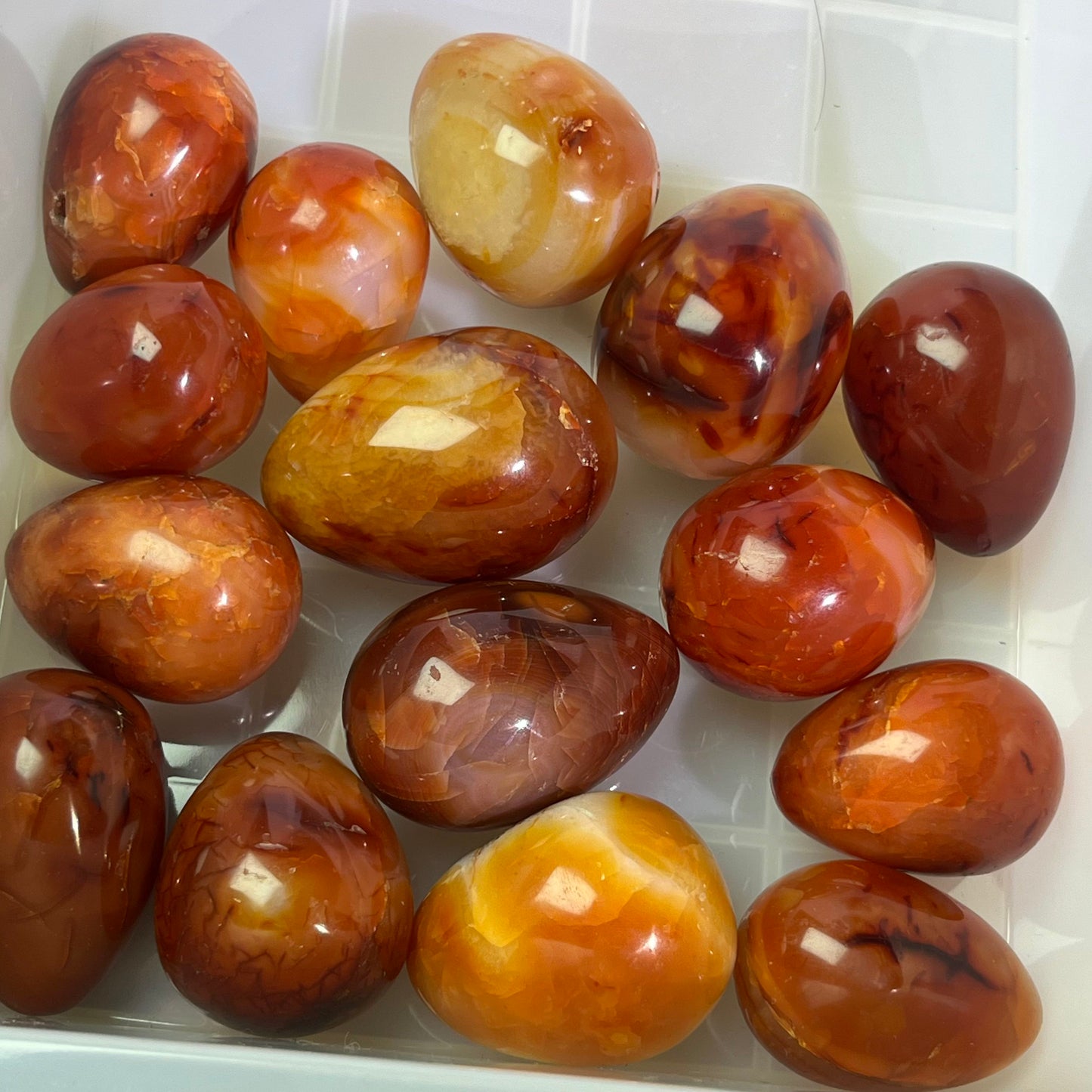 Red Agate Oval Egg