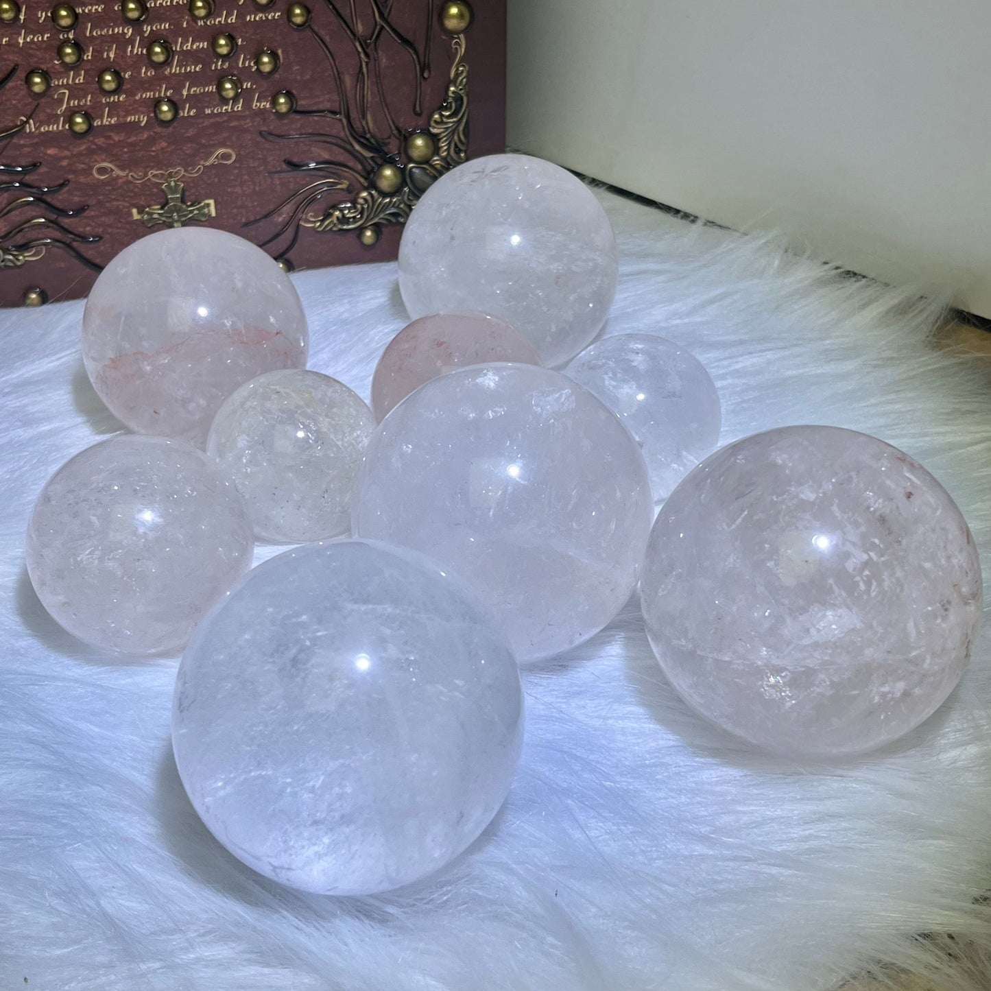 White Crystal Ball  Random size, shipped by weight